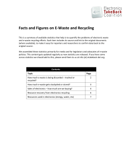 Facts and Figures on E-Waste and Recycling