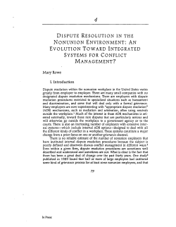 dispute resolution in the nonunion