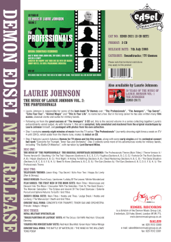 publicity sheet - Mark 1 Productions