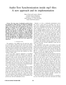 Audio-text synchronization inside mp3 files: a new approach and its