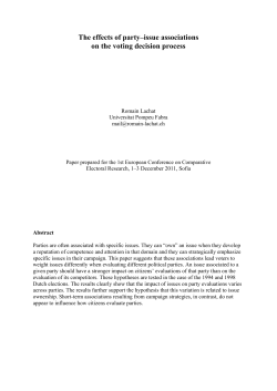 The effects of party–issue associations on the voting decision process