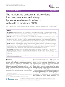 The relationship between inspiratory lung function parameters and