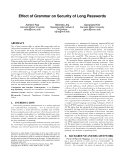 Effect of Grammar on Security of Long Passwords