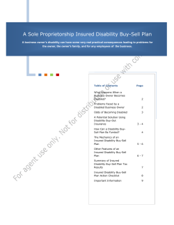 A Sole Proprietorship Insured Disability Buy
