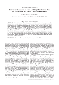 Laboratory Evaluation of Boric Acid