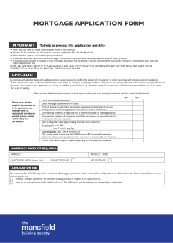 mortgage application form - Mansfield Building Society