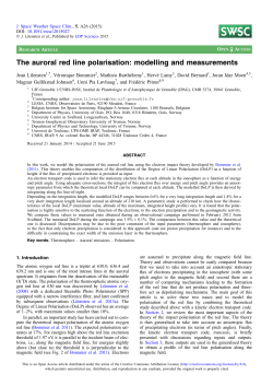 - Journal of Space Weather and Space Climate