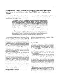 Epidemiology of Human Immunodeficiency Virus