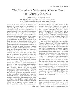 The Use of the Voluntary Muscle Test in Leprosy Neuritis