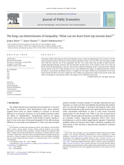 The long-run determinants of inequality: What can