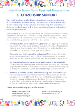 E-citizenship Parents Leaflet.indd