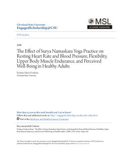 The Effect of Surya Namaskara Yoga Practice on Resting Heart Rate