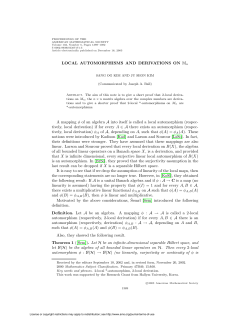LOCAL AUTOMORPHISMS AND DERIVATIONS ON Mn A mapping