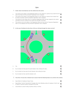 1. Under what circumstances can the vehicle have
