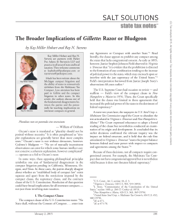 The Broader Implications of Gillette: Razor or Bludgeon
