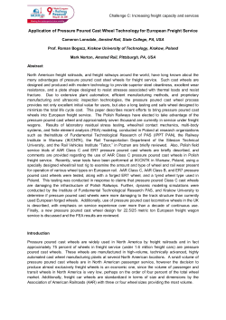Application of Pressure Poured Cast Wheel Technology
