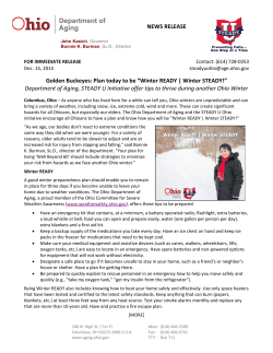 Plan today to be - Sidney-Shelby County Health Department