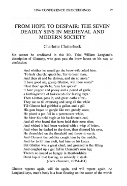 FROM HOPE TO DESPAIR: THE SEVEN DEADLY SINS IN