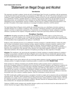 Statement on Illegal Drugs and Alcohol