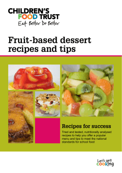 Fruit-based dessert recipes and tips