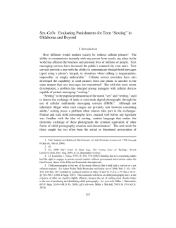 (Sex-Cells: Evaluating Punishments for Teen \223Sexting\224 in