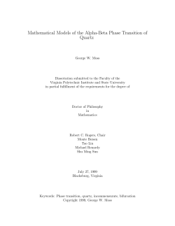 Mathematical Models of the Alpha-Beta Phase