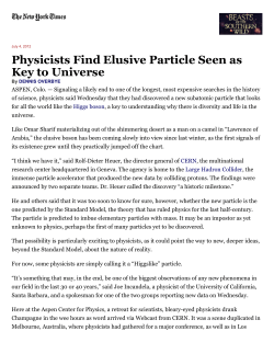 The New York Times - Aspen Center for Physics