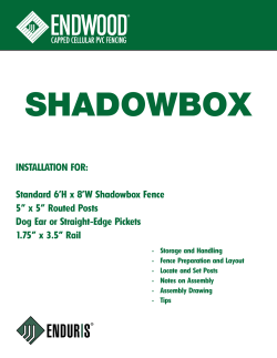 SHADOWBOX - 6 Ft. - With 5" x 5" Routed Posts