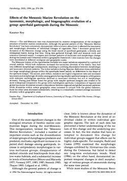 Effects of the Mesozoic Marine Revolution on the taxonomic