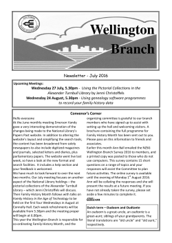 July - NZ Society of Genealogists