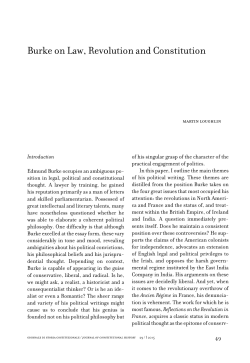 Burke on Law, Revolution and Constitution / Burke su diritto