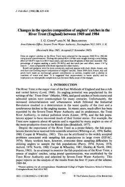 Changes in the species composition of anglers` catches in the River