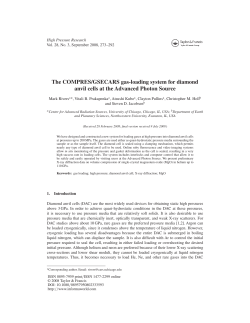 The COMPRES/GSECARS gas-loading system for diamond anvil