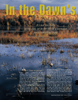 First Waterfowl Hunt - New Hampshire Fish and Game Department