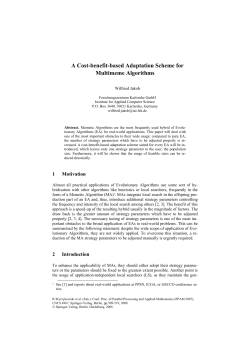 A Cost-benefit-based Adaptation Scheme for Multimeme - KIT