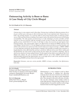 Outsourcing Activity is Boon or Bane