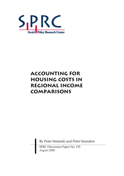 Accounting for housing costs in regional income comparisons