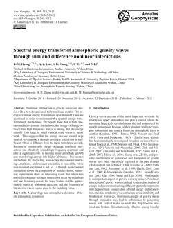Spectral energy transfer of atmospheric gravity waves through sum
