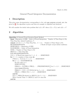 Picard Integrator Manual