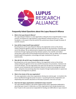 Frequently Asked Questions about the Lupus Research Alliance