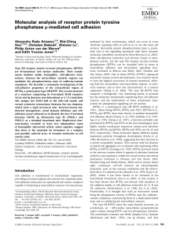 Molecular analysis of receptor protein tyrosine phosphatase