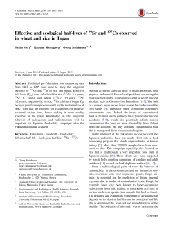 Effective and ecological half-lives of 90Sr and 137Cs observed in