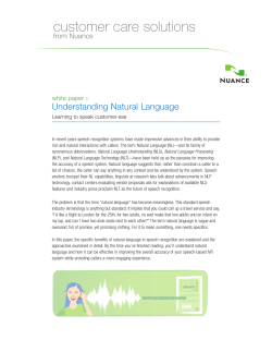 Learning to Speak &ldquo;Customer-ese&rdquo;