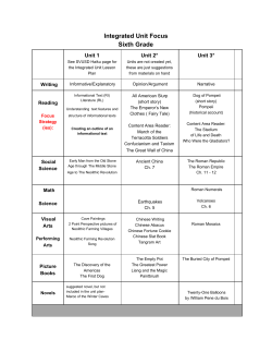 Integrated Unit Focus Sixth Grade