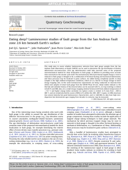 Dating deep? Luminescence studies of fault gouge from the San
