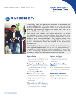 PRIME BUSINESS TV - Time Warner Cable