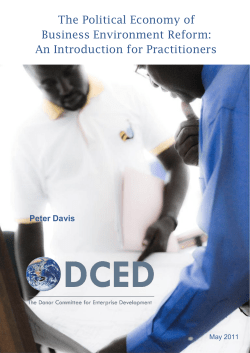 The Political Economy of Business Environment Reform