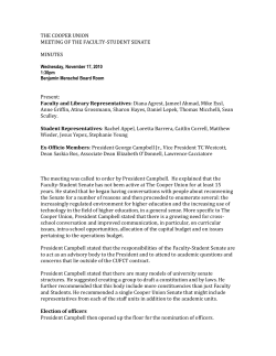 Minutes - The Cooper Union