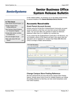 Business Office - Senior Systems