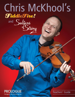 STUDY GUIDE - Prologue to the Performing Arts